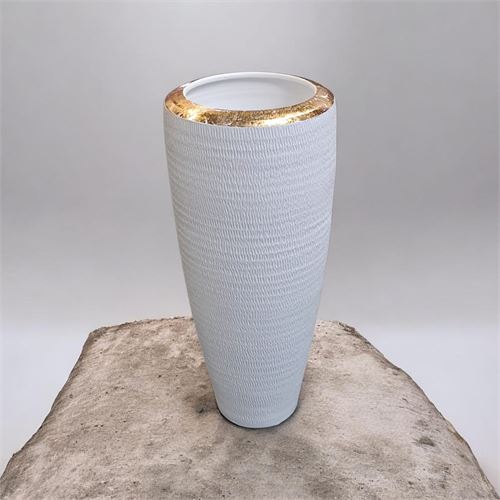 503251 JARRAO 60CM BRANCO BORDA OURO