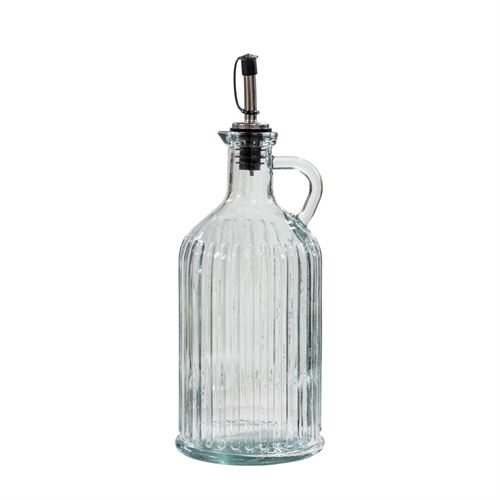 36385 GALHETA VIDRO TAMPA METAL 28CM