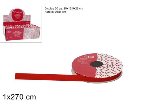 557750 FITA VELUDO VERMELHO 1X270CM