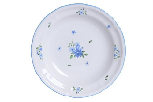 PC-228226 PRATO SOPA FLORES AZUL CERAMICA 22CM