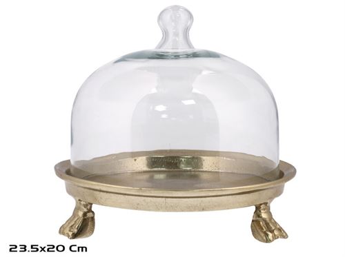 598147 BOLEIRA VIDRO MTL 23X26CM