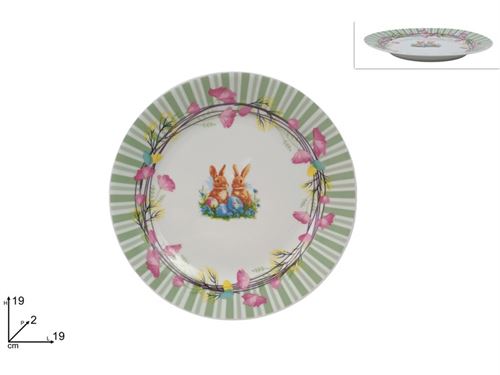 430164 PRATO PASCOA SOBREMESA CERAMICA 19CM