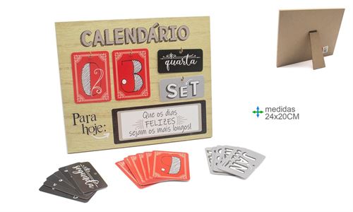 BD-78606 CALENDARIO MDF 24X20CM