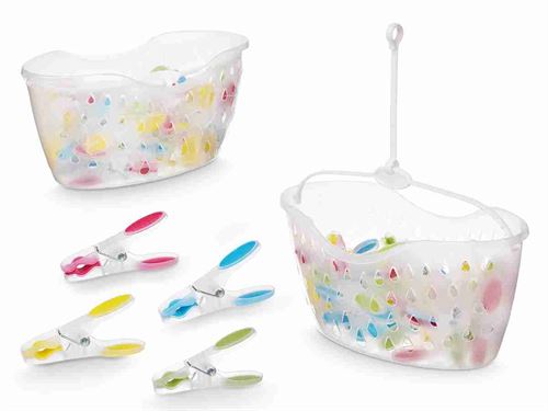 94605 CESTO PLASTICO COM 24 MOLAS SILICONE