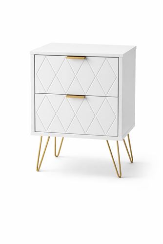 140435268 MESA CABECEIRA BRANCA 2 GAVETAS 40X30X37CM