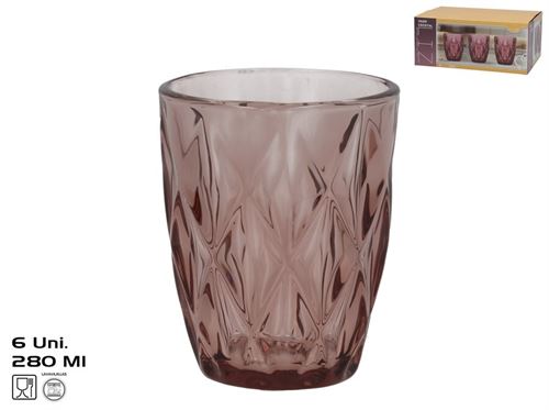 604749 COPO VIDRO LIZ PK6  280ML