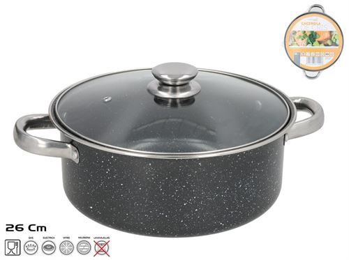 379906 CAÇAROLA GRANITO ANTIADERENTE 26CM