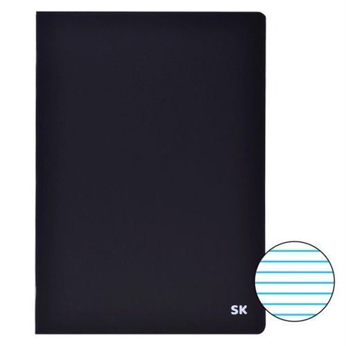 953-01 CADERNO CAPA PRETA  PAUTADO