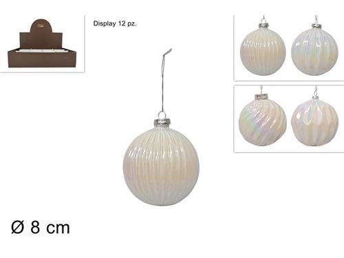 252520 BOLA VIDRO 8CM RAINBOW
