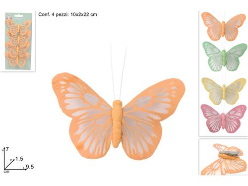 423371 BORBOLETA  COM MOLA 4PÇS