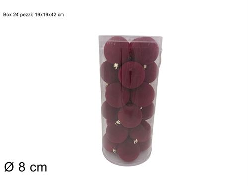 478999 BOLA NATAL VELUDO 8CM CX24