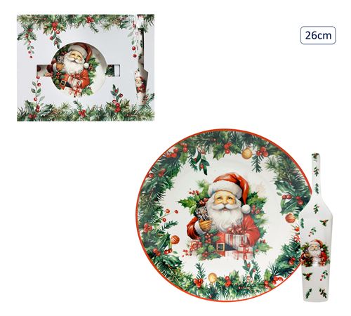 MBP02 PRATO BOLO NATAL COM ESPATULA