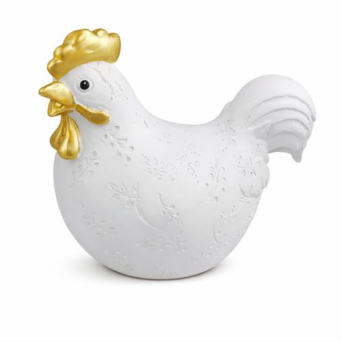 127034837 GALINHA RESINA 14X16CM