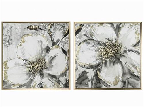 563893 TELA COM MOLDURA DOURADA SEREBLUM 50X50X2CM 2 SORTIDAS