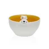 TIGELA CÃO PORCELANA 14 X 9,5 CM