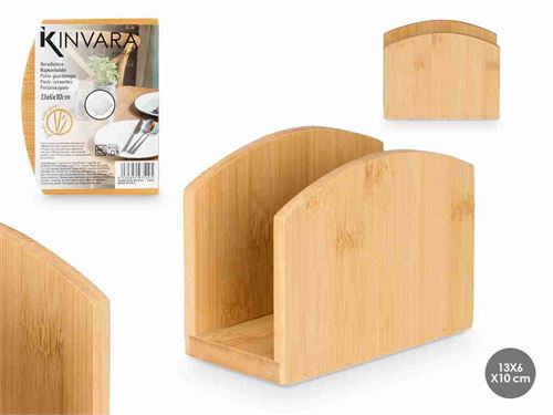 93520 SUPORTE GUARDANAPOS BAMBU 13X7X10CM