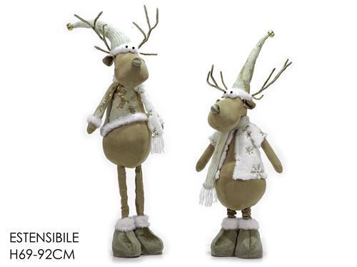 421705 RENA NATAL 92CM BRANCO OURO