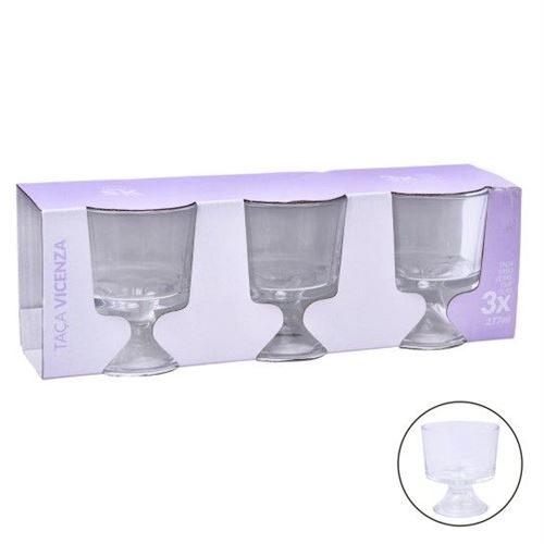 424374 TAÇA VIDRO C/PE SET3UN 424-37
