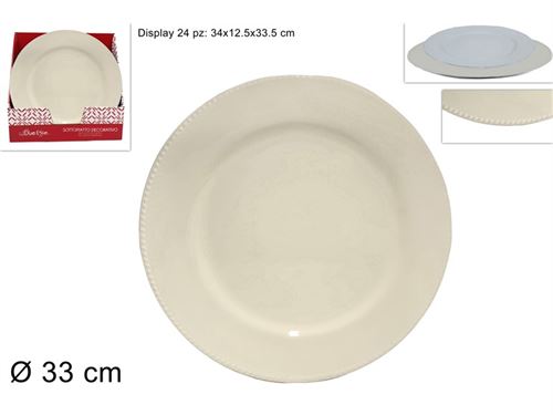 284262 PRATO MARCADOR BRANCO 33CM
