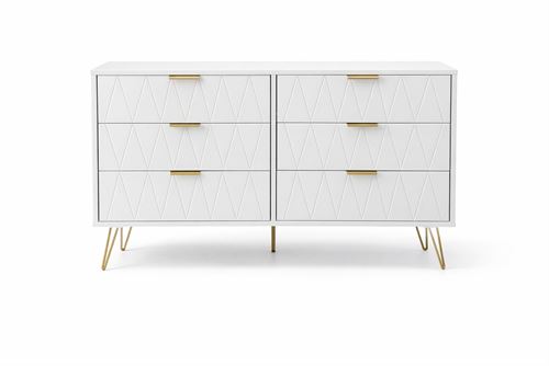 140435270 COMODA BRANCA 6 GAVETAS 100X34X73CM