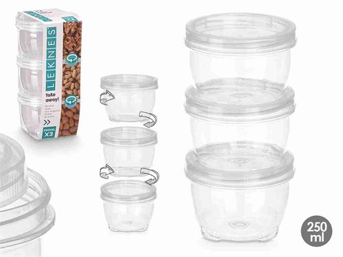 10657 CAIXA PLASTICO SET3 250ML
