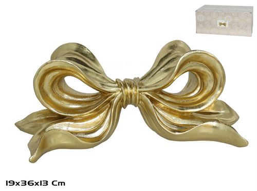 576299 LAÇO FIGURA 19X13X36CM DOURADO