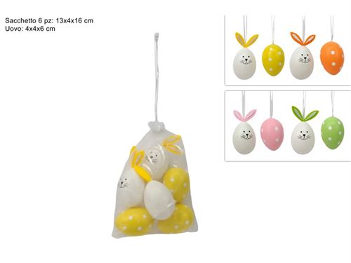 420271 OVO PASCOA 6CM 6PÇS