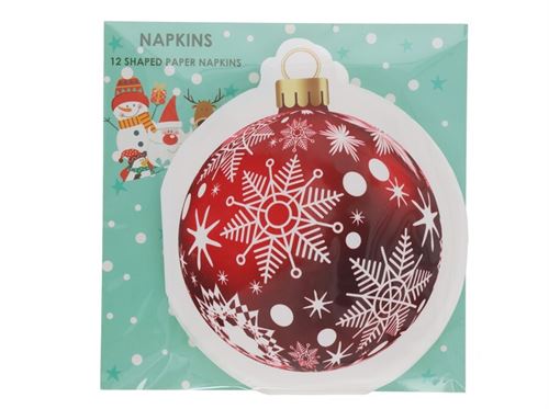 683164 GUARDANAPO NATAL BOLA 12PÇS