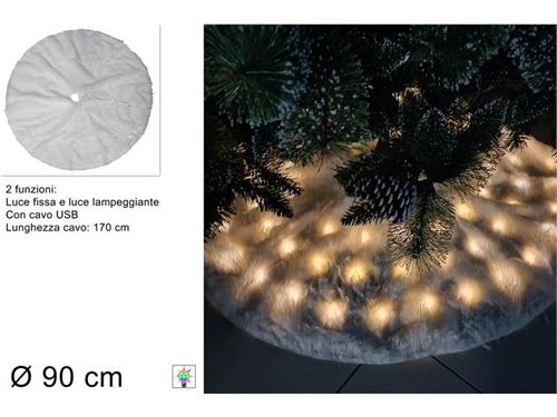 TAPETE PARA ARVORE COM LED 90CM