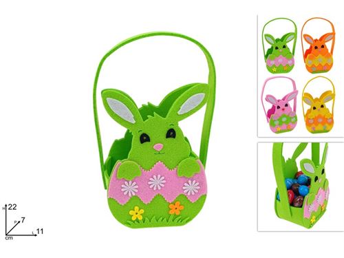 420608 CESTO FELTRO COELHO