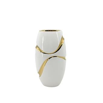 103934326 JARRA BRANCO OURO 16*11*29.3 cm