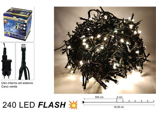316031 LUZES NATAL 240LED BRANCO QUENTE