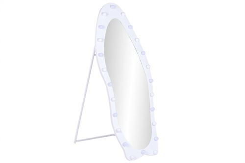 ES-226863 ESPELHO DE VESTIR LED MDF 70X10X180CM RUGOSO BRANCO