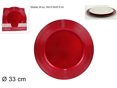 849800 PRATO MARCADOR 33CM VERMELHO