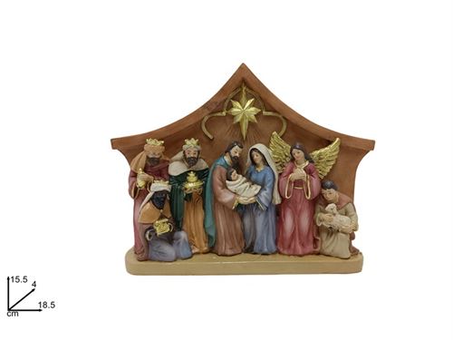 254661 PRESEPIO NATAL OURO 21X16CM