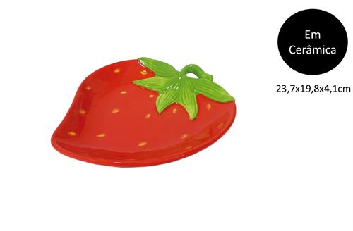 24735 PRATO CERAMICA  DECORATIVO MORANGO
