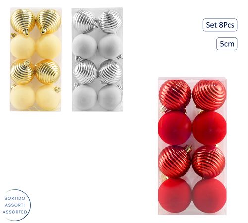 315162 BOLA NATAL 8PÇS 5CM