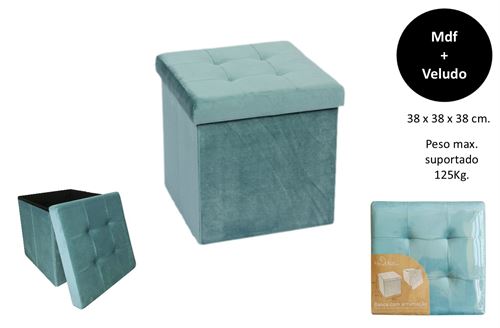 23193 PUFF VELUDO 38X38X38CM