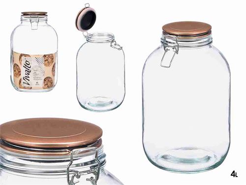 14606 FRASCO VIDRO HERMETICO TAMPA COBRE 4L