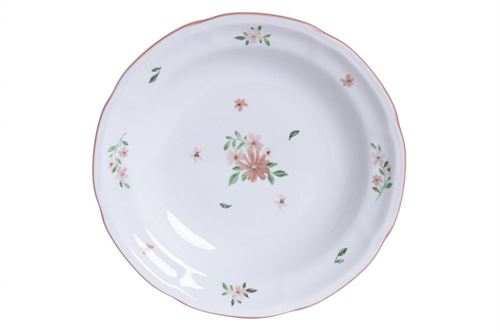 PC-228229 PRATO PORCELANA FLORES 22X22X5CM