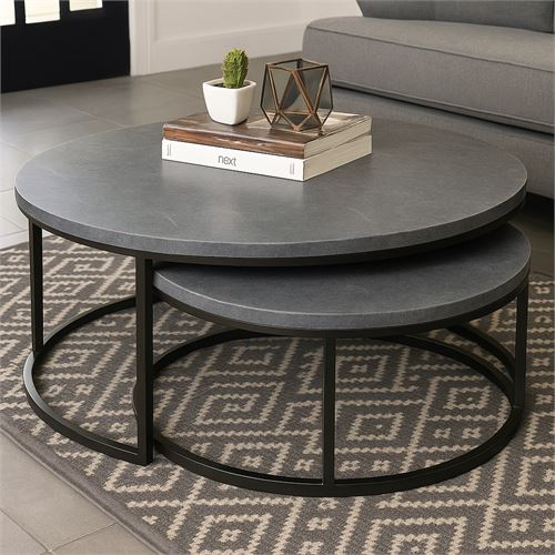 127034594 MESA CENTRO MTL TAMPO MDF ST2 80X48-60X40CM