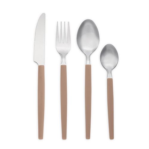 5428093 SET 16 TALHERES AÇO INOX E CABO PP