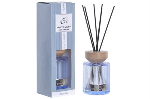 DA-228115 AMBIENTADOR MIKADO VIDRO MADEIRA 7X7X24 200 ML.