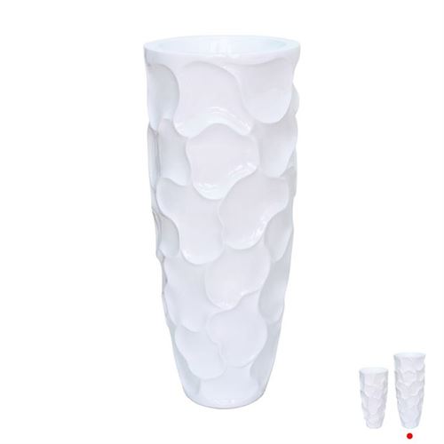 VASO DE RESINA BRANCO 36X36X90CM