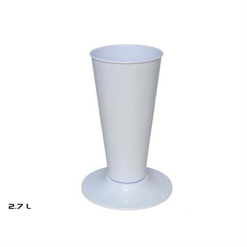 VASO CÔNICO PLÁSTICO 2,7L BRANCO