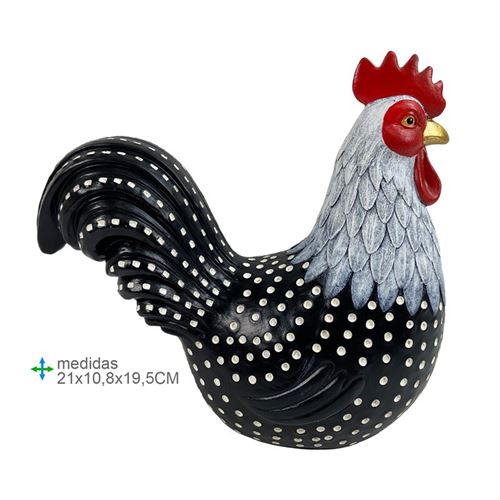 GR-79143 GALINHA PORTUGUESA RESINA 21X10,8X19,5CM