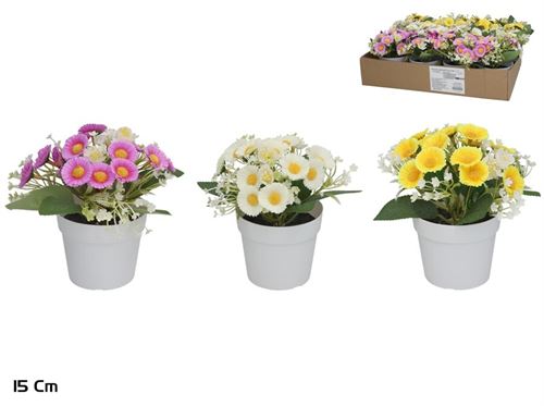 569116 VASO PL MARGARIDA 15CM