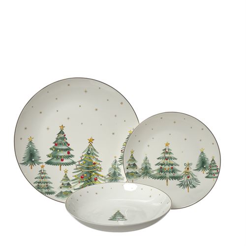 24673 SERVIÇO 18 PÇS CERAMICA ARVORE