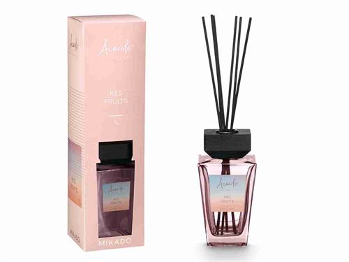 12027 DIFUSOR MIKADO QUADRADO 100ML FRUTOS VERMELHOS