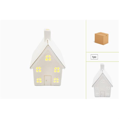 P150898340 CASA EG24608 DECO C/ LUZ LED 8.7x7.4x11.1CM